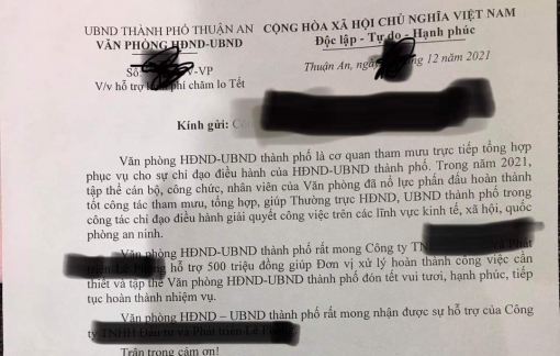 Bình Dương thu hồi văn bản xin tiền tết, trả lại cho doanh nghiệp