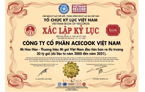 Hảo Hảo lập kỷ lục sản phẩm mì ăn liền được tiêu thụ nhiều nhất Việt Nam với 30 tỷ gói trong 21 năm