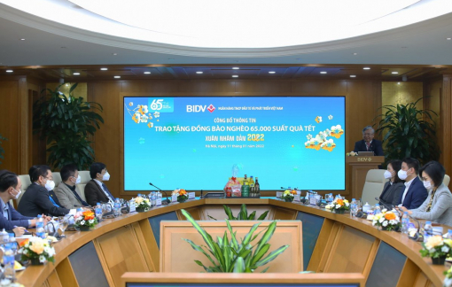 BIDV dành 65.000 phần quà Tết trị giá 32,5 tỷ đồng tặng người nghèo
