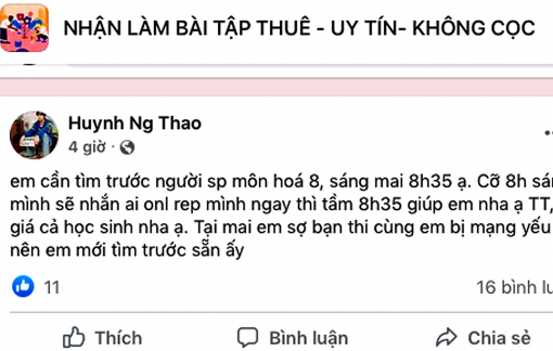 Nở rộ dịch vụ gian lận thi trực tuyến
