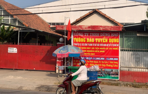 Thiếu công nhân, nhiều công ty ở Bình Dương tràn ra đường để tuyển dụng