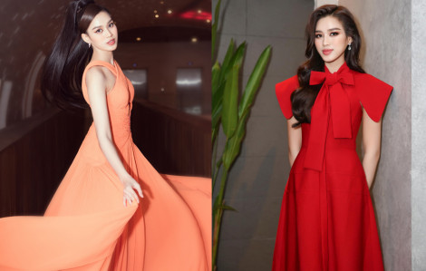 Hoa hậu Đỗ Thị Hà và loạt trang phục màu choé khó mặc