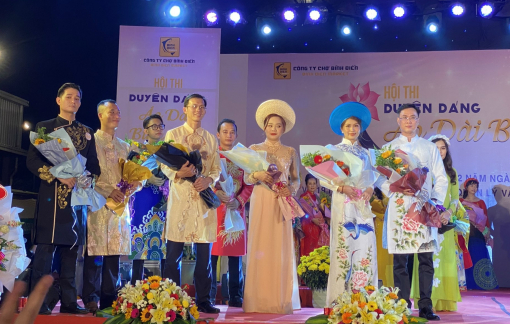 Thương nhân chợ đầu mối Bình Điền rực rỡ với hội thi Duyên dáng Áo dài 2022