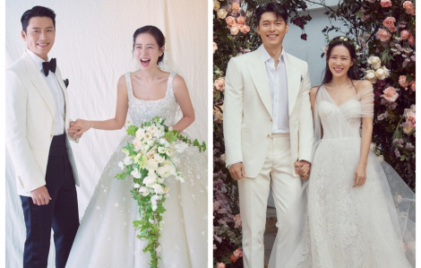 Váy cưới của Son Ye Jin là từ thương hiệu đình đám Vera Wang và Elie Saab