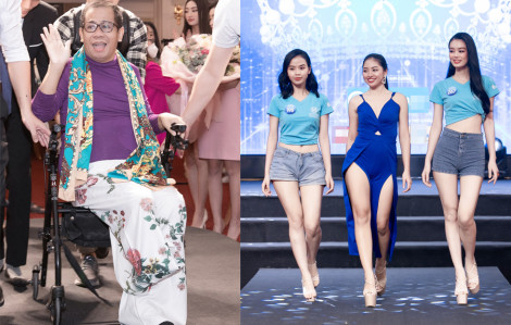 Chuyên gia bị mất chân hướng dẫn catwalk cho thí sinh "Hoa hậu Thế giới Việt Nam"