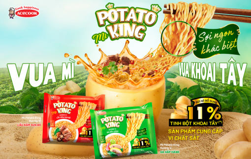 Công ty Acecook Việt Nam ra mắt sản phẩm mới: Mì Pôtatô King và mì ly Handy Tomyum