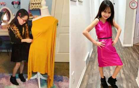 Bé gái 9 tuổi "đốn tim" mọi người bằng tài năng thiết kế thời trang
