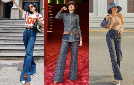 Chiếc quần denim ống loe khiến mỹ nhân Việt "đụng nhau chan chát"