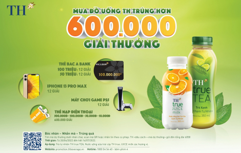 Bật tung hứng khởi ngày hè cùng “cơn lốc” hơn 600.000 quà tặng “cực chất” từ TH