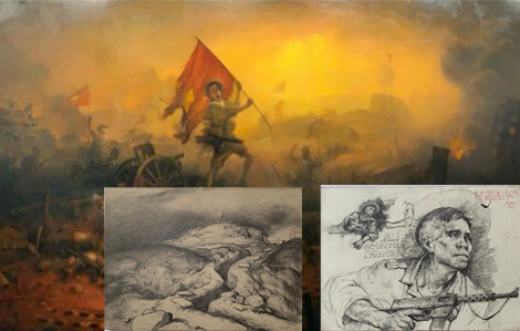 Hoạ sĩ dành 10 năm vẽ tranh khổ lớn về trận Điện Biên Phủ
