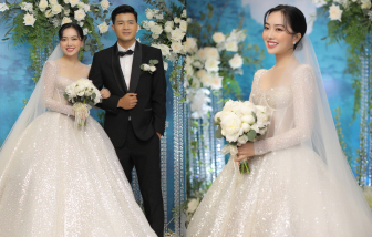Những bộ váy cưới trị giá bằng căn nhà của vợ các cầu thủ Việt Nam