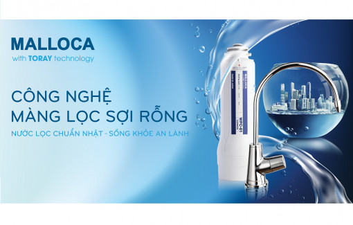 Thiết bị lọc nước dưới chậu rửa Malloca nhập khẩu 100% từ Nhật Bản