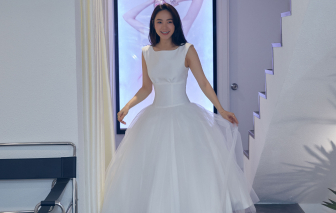 Váy cưới "vô giá" của Minh Hằng