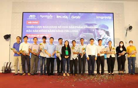 Agrotrade, ITPC-VCA và Grab Việt Nam tổ chức tập huấn chuyển đổi số cho hợp tác xã và nông dân đồng bằng sông Cửu Long