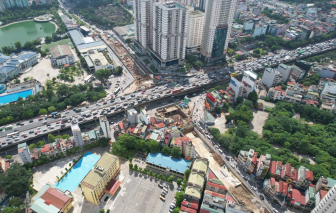 Cận cảnh hầm chui 700 tỷ đồng dự kiến thông xe vào tháng 10/2022 tại Hà Nội