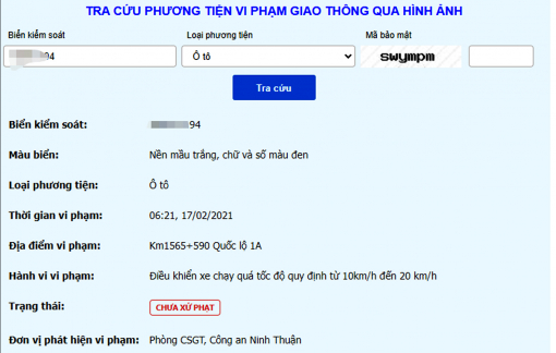 Cách để biết mình bị phạt nguội