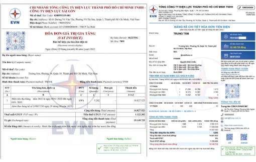 EVNHCMC thay đổi mẫu hóa đơn tiền điện từ ngày 1/7/2022