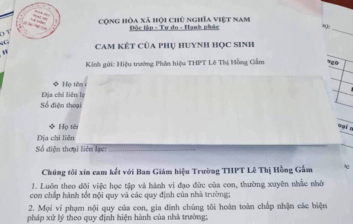 Vì sao phải cam kết ba năm không được chuyển trường?