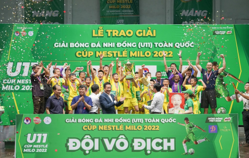 Sông Lam Nghệ An vô địch Giải bóng đá Nhi đồng toàn quốc - Cúp Nestlé MILO 2022