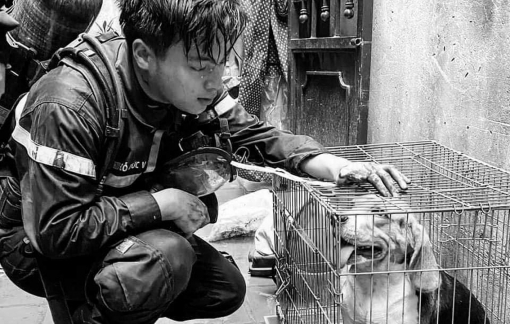 Bức ảnh và status của người lính cứu hỏa lay động hàng triệu con tim