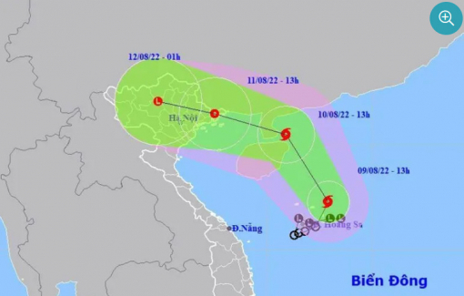 Chiều 9/8, áp thấp nhiệt đới đã mạnh lên thành bão