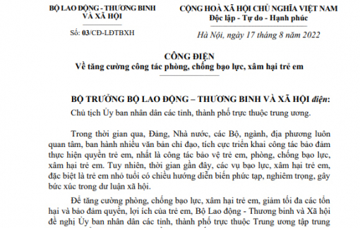 Che giấu hành vi bạo lực, xâm hại trẻ em sẽ bị xử lí nghiêm