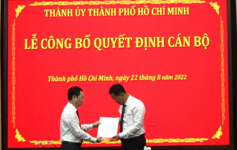 Ông Trần Quốc Trung làm Phó trưởng Ban Nội chính Thành ủy TPHCM