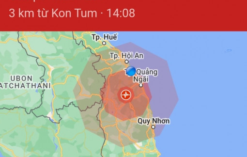 17 trận động đất liên tiếp vùng Đông Trường Sơn