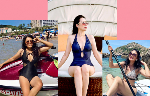 Hình thể chuẩn khó tin của Trịnh Kim Chi, Mỹ Uyên