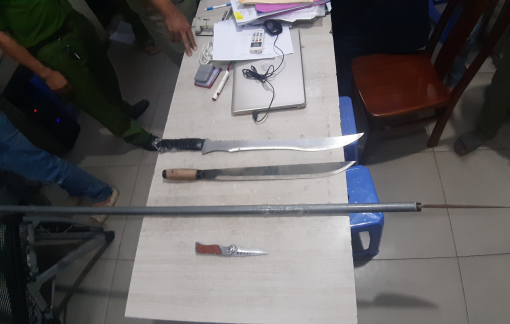 Mâu thuẫn trên mạng xã hội, nhóm thanh niên mang hung khí đi hỗn chiến