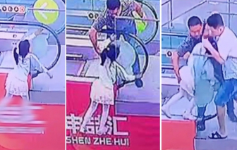 Người đàn ông Trung Quốc cứu bé gái khỏi thang cuốn, bị buộc tội "bàn tay không đứng đắn"