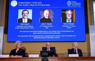 3 nhà khoa học cùng chia sẻ giải Nobel Vật lý 2022