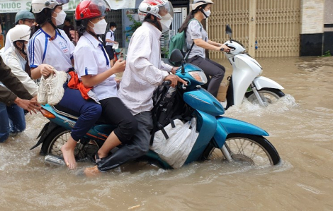 TP. Cần Thơ cho học sinh học tại nhà để tránh triều cường dâng cao