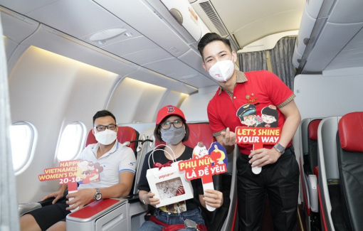 Bất ngờ trên những chuyến bay Vietjet ngày Phụ nữ Việt Nam 20/10