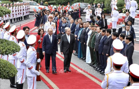 Lễ đón chính thức Tổng Thư ký Liên hợp quốc António Guterres