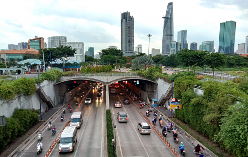 Cấm xe qua đường hầm vượt sông Sài Gòn trong 2 ngày cuối tuần