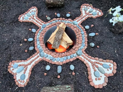 Các bước xây dựng bếp lửa trong lòng đất phong cách Mandala