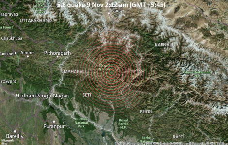 Động đất 6,3 độ Richter làm rung chuyển Nepal và Ấn Độ