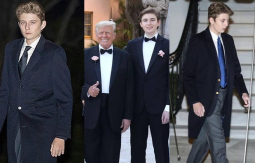 ''Cậu út'' Barron Trump ngày càng phong độ, điển trai