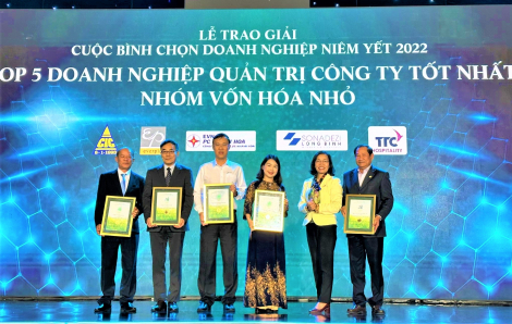 PC Khánh Hòa - năm thứ 2 liên tiếp nhận giải thưởng “Top 5 Doanh nghiệp quản trị công ty tốt nhất” (nhóm vốn hóa nhỏ)