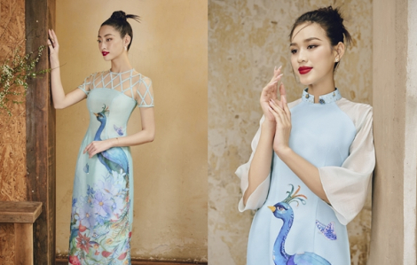 Cùng hoa hậu Đỗ Thị Hà, Lương Thùy Linh chọn dần áo dài Tết