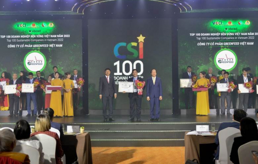 GREENFEED được vinh danh trong Top 100 Doanh nghiệp bền vững tại Việt Nam năm 2022