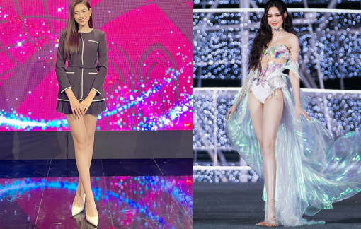 Đôi chân dài thẳng tắp của Hoa hậu Đỗ Thị Hà