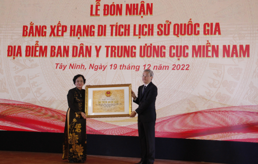 Ban Dân y Trung ương cục miền Nam được công nhận là địa điểm Di tích lịch sử quốc gia