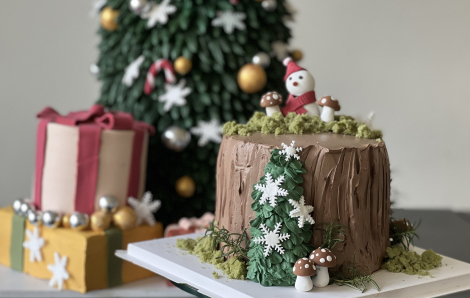 Hướng dẫn làm bánh khúc cây cho Giáng sinh