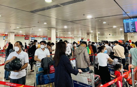 Gần tết, sân bay Tân Sơn Nhất tăng thêm hàng chục chuyến bay mỗi đêm