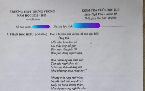 Học sinh lớp 10 TPHCM thích thú bàn về "bỏ tết ta" trong đề kiểm tra cuối học kỳ 1