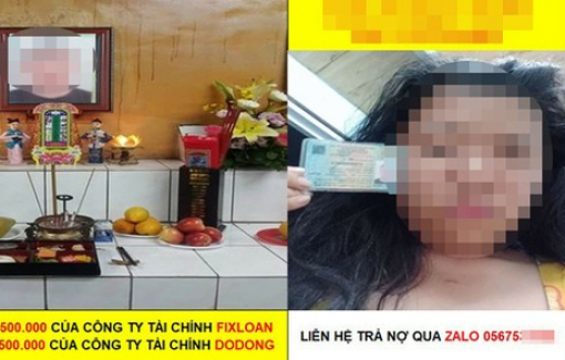 Nữ sinh vay tiền qua app bị 400 số điện thoại khủng bố, ghép ảnh trên bàn thờ