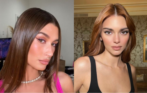 Hailey Bieber, Kendall Jenner lăng xê tóc nhuộm nâu ánh vàng quyến rũ