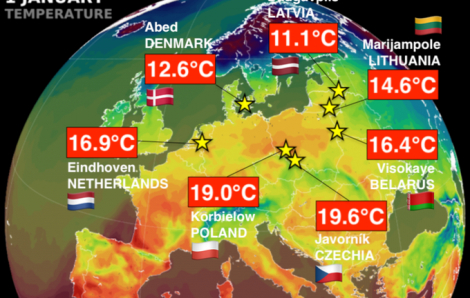 Hàng nghìn kỷ lục thời tiết bị phá vỡ trong mùa đông ấm chưa từng có ở châu Âu